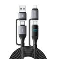 Cavo di ricarica rapida Essager 4 in 1 da 100W con display di alimentazione - 2m - nero