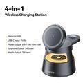 Supporto di ricarica wireless magnetico 4-in-1 di Essager - 15W - Nero