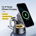 Supporto di ricarica wireless magnetico 4-in-1 di Essager - 15W - Nero