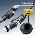 Cavo di ricarica rapida Essager 5 in 1 da 1m - USB-C, Lightning, USB-A, Apple Watch - Nero