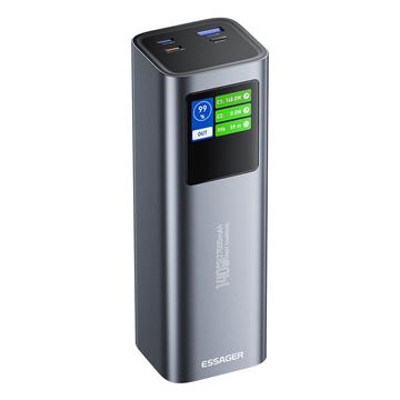 Essager EDY140W-CH0G-Z Banca di alimentazione da 27000mAh con chip intelligente - Grigio
