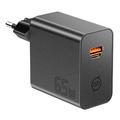 Caricabatterie da muro Essager ES-CD65 da 65W con tecnologia GaN - USB-C/USB-A - Nero