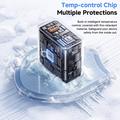 Caricabatterie da muro Essager ES-CD65 da 65W con tecnologia GaN - USB-C/USB-A - Nero