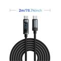 Cavo USB-C Essager ES-X47 da 240W con display digitale - 2m - Nero