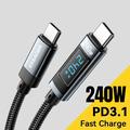 Cavo USB-C Essager ES-X47 da 240W con display digitale - 2m - Nero
