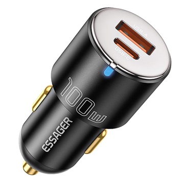 Caricabatterie da Auto con Cavo USB-C e 2x USB Ports Q2Power - 3.1A