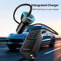 Caricabatterie da auto Essager F789 da 135W per sedile posteriore - 2 cavi USB-C, 4 ingressi USB-C e 2 ingressi USB-A - 1.5m - Nero