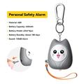 Essager H7 - Allarme di sicurezza portachiavi personale - 130dB - Grigio