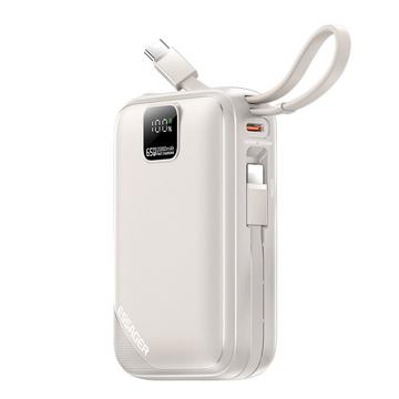 Essager PD 65W Banca di potenza a ricarica rapida 20000mAh con cavi Lightning/USB-C - Titanio