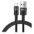 TOPK AC27 USB-C Data & Charging Cable with LCD Display - 1m - Black