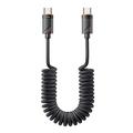 Cavo USB-C Essager Spring con ricarica rapida PD - 1.8m/60W - Nero