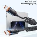 Cavo USB-C Essager Spring con ricarica rapida PD - 1.8m/60W - Nero