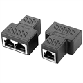 Adattatore Splitter Ethernet RJ45 1x2 - 2 Pz. - Nero