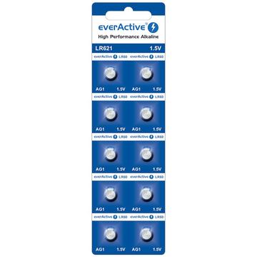 Batterie alcaline a bottone EverActive AG1 LR621/LR60 - 10 pz.