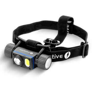 EverActive HL-2000R Force PRO Lampada frontale ricaricabile a LED - 2000 lumen, IPX8 - Nero