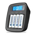 Caricabatterie professionale EverActive NC-1000M v2 Ni-MH/Ni-Cd - 4x AAA/AA
