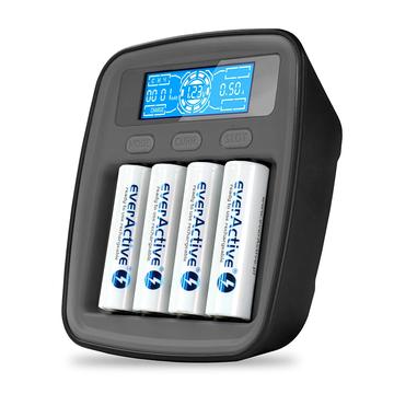 Caricabatterie professionale EverActive NC-1000M v2 Ni-MH/Ni-Cd - 4x AAA/AA