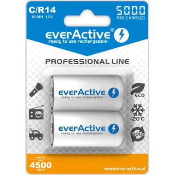 EverActive Professional Line EVHRL14-5000 Batterie ricaricabili C 5000mAh - 2 pezzi.