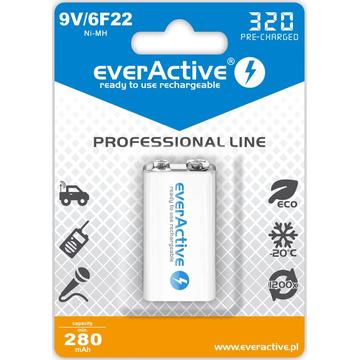 EverActive Professional Line EVHRL22-320 Batteria ricaricabile 9V 320mAh