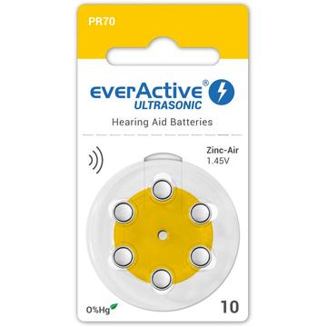 Batterie per apparecchi acustici EverActive Ultrasonic 10/PR70 - 6 pz.