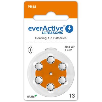 Batterie per apparecchi acustici EverActive Ultrasonic 13/PR48 - 6 pz.