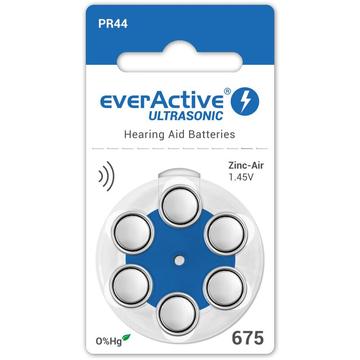 Batterie per apparecchi acustici EverActive Ultrasonic 675/PR44 - 6 pz.