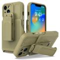 Custodia Ibrida iPhone 14 con Clip Cintura Serie Explorer - Verde Militare