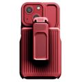 Custodia Ibrida iPhone 14 con Clip Cintura Serie Explorer - Rossa