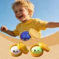 Giocattolo squishy dumpling con espressione degli occhi e cestello per cottura a vapore - Blu