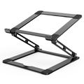 F120 Lega di alluminio Laptop Riser Cooling Stand Staffa da tavolo per notebook pieghevole - nera