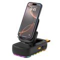 F15 Supporto per telefono pieghevole 3 in 1 con altoparlante Bluetooth e power bank da 1200mAh
