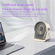 Ventilatore da tavolo F16 Mini per l\'ufficio e la casa - Grigio