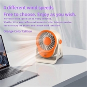 Ventilatore da tavolo F16 Mini per l\'ufficio e la casa - Arancione