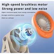 Ventilatore da tavolo F16 Mini per l\'ufficio e la casa - Arancione