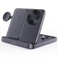 Stazione di ricarica wireless pieghevole 3 in 1 F16S per dispositivi Samsung Galaxy - 15W - Nero
