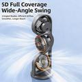 Ventilatore da tavolo F17 a 3 pale con rotazione a 360°, luce LED - Grigio