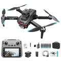 Drone professionale pieghevole F208 V.2.0 con telecomando dotato di schermo da 4,5" - Motori brushless, GPS - Nero