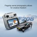 Drone professionale pieghevole F208 V.2.0 con telecomando dotato di schermo da 4,5" - Motori brushless, GPS - Nero