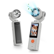 Videocamera portatile 2-in-1 F21 con ventola di raffreddamento ad aria - Bianca
