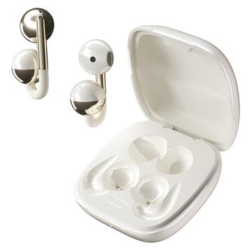 F22 Clip per orecchio OWS Cuffie wireless con riduzione del rumore ENC e Bluetooth 6.0 - Bianco
