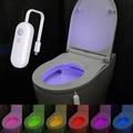 Luce notturna per WC con sensore di movimento RGB F27 - 2 pezzi - Bianco