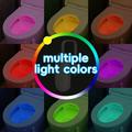 Luce notturna per WC con sensore di movimento RGB F27 - 2 pezzi - Bianco