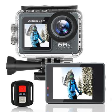 F300AAR-G Telecamera d\'azione 5K con custodia impermeabile e telecomando