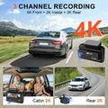 F310 Dash Cam a 3 canali - 4K anteriore, 2K abitacolo, 2K posteriore - Nero
