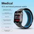 Smartwatch F530 con pompa ad aria per pressione sanguigna, ECG, frequenza cardiaca e monitoraggio del sonno - Nero