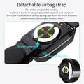 Smartwatch F530 con pompa ad aria per pressione sanguigna, ECG, frequenza cardiaca e monitoraggio del sonno - Nero