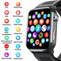 Smartwatch F530 con pompa ad aria per pressione sanguigna, ECG, frequenza cardiaca e monitoraggio del sonno - Nero