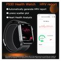 Smartwatch F530 con pompa ad aria per pressione sanguigna, ECG, frequenza cardiaca e monitoraggio del sonno - Nero