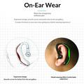 Auricolare Bluetooth con gancio auricolare F600 / Auricolare wireless - 18 ore di autonomia in conversazione - Nero