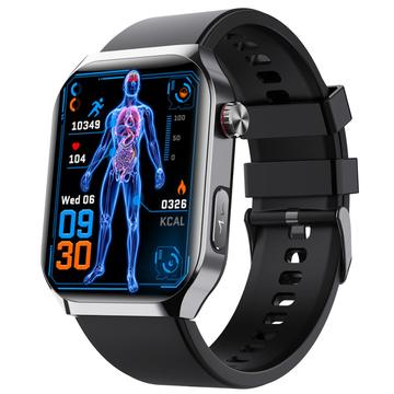 Smartwatch impermeabile F700 con SOS, ECG, monitoraggio della salute del sonno e del fitness - cinturino in silicone